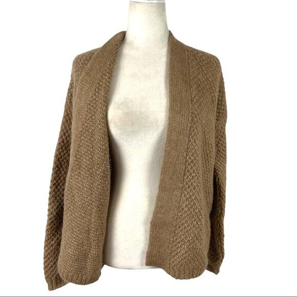 Anthropologie Lineamaglia Open Front Mohair Wool Blend Cardigan Sweater Italy S - Picture 10 of 16